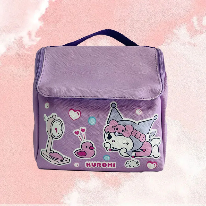 

Kawaii Sanrio Kuromi Cartoon Anime Cosmetic Bag High Capacity Travel Accessories Handbag Fashion Portable Storage Bag