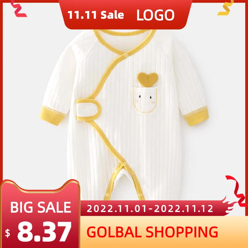 

Newborn Clothes 0 To 6 Months Baby Romper Cotton Solid Girl And Boy Boneless Rompers Spring Autumn Clothing Set Stuff For Babies