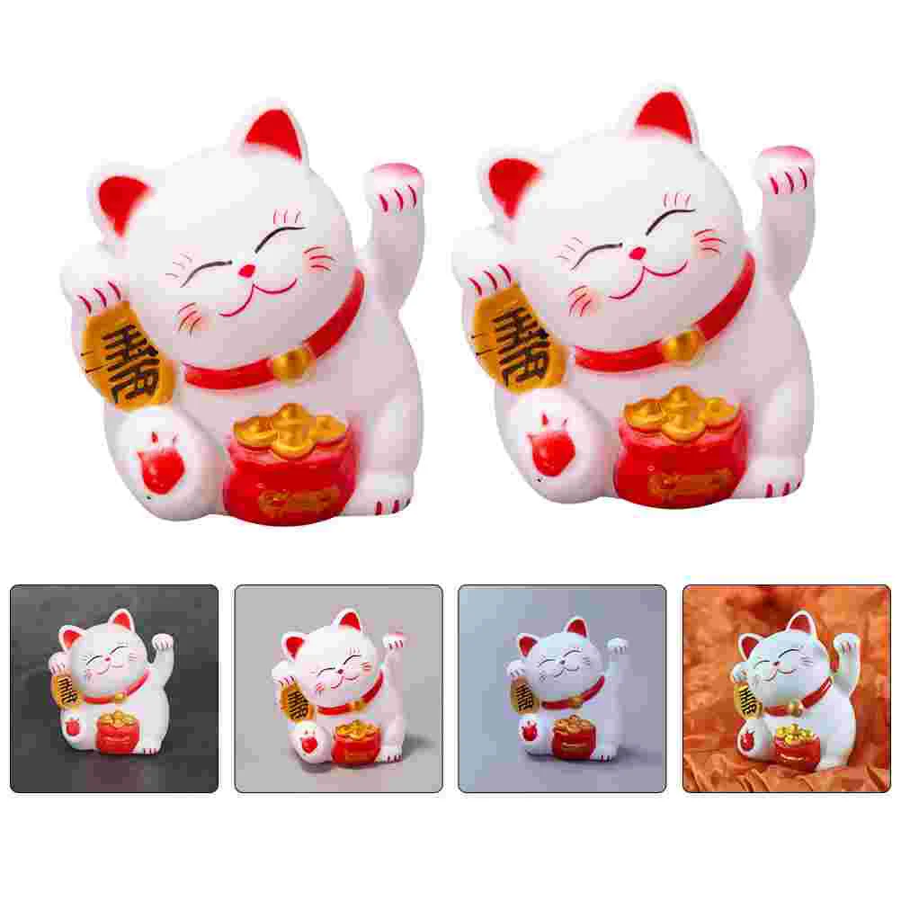 

Cat Fortune Lucky Figure Maneki Neko Figurine Figurines Money Japanese Statue Waving Arm Ornament Swinging Wealth Chinese