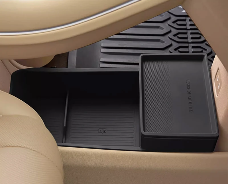 

Для AITO M7 SERES 7 2024 2025 автомобильный ящик для хранения под центральной консолью, силиконовый ящик для хранения, аксессуары для интерьера