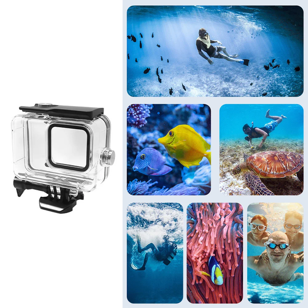 

Andoer Sports Camera Waterproof Case 35M Protective Underwater Housing Shell with Color Filters Replacement for GoPro Hero10 9