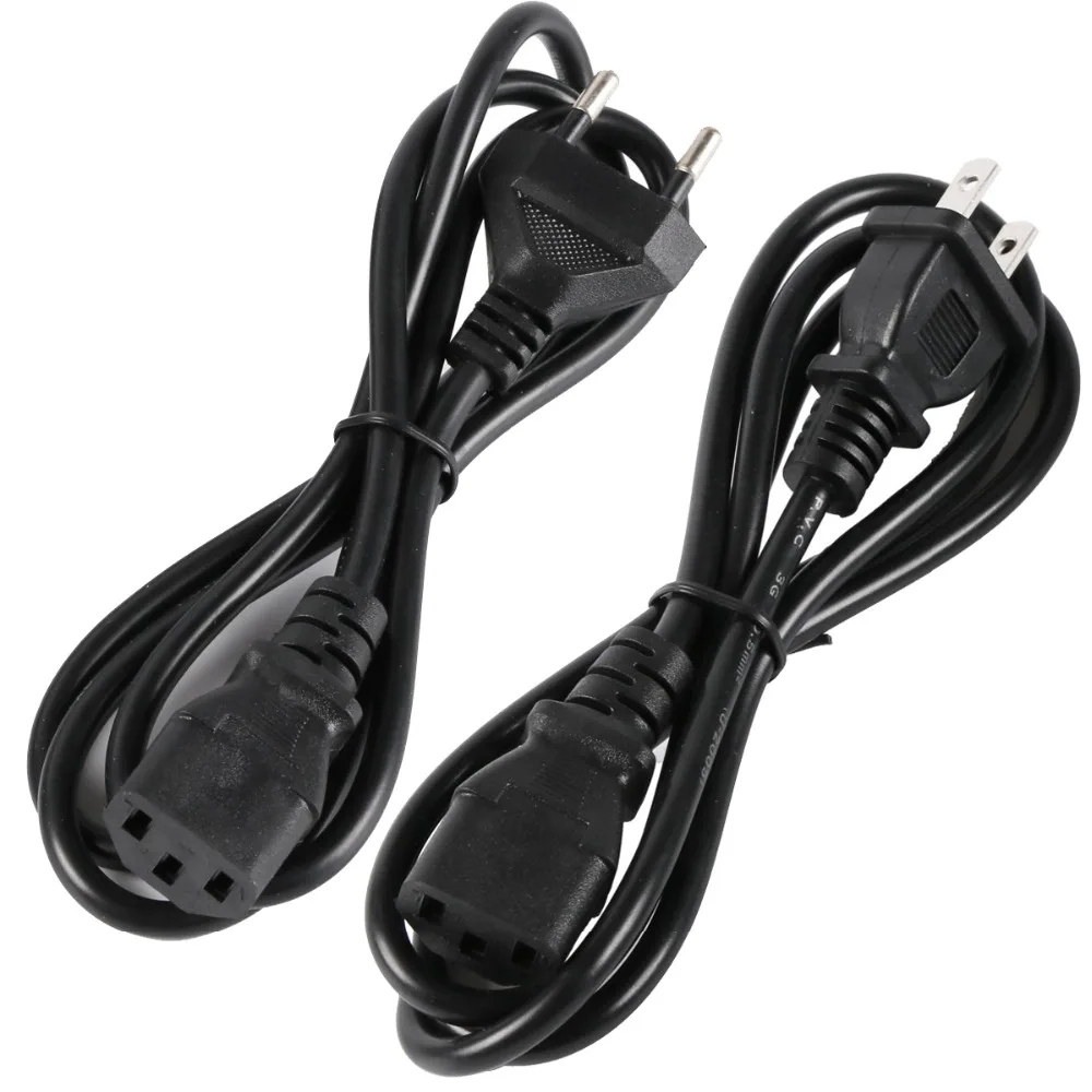 

EU and US Plug AC Power Supply Adapter Cord Cable Lead 3-Prong for Laptop Charger Power Cords