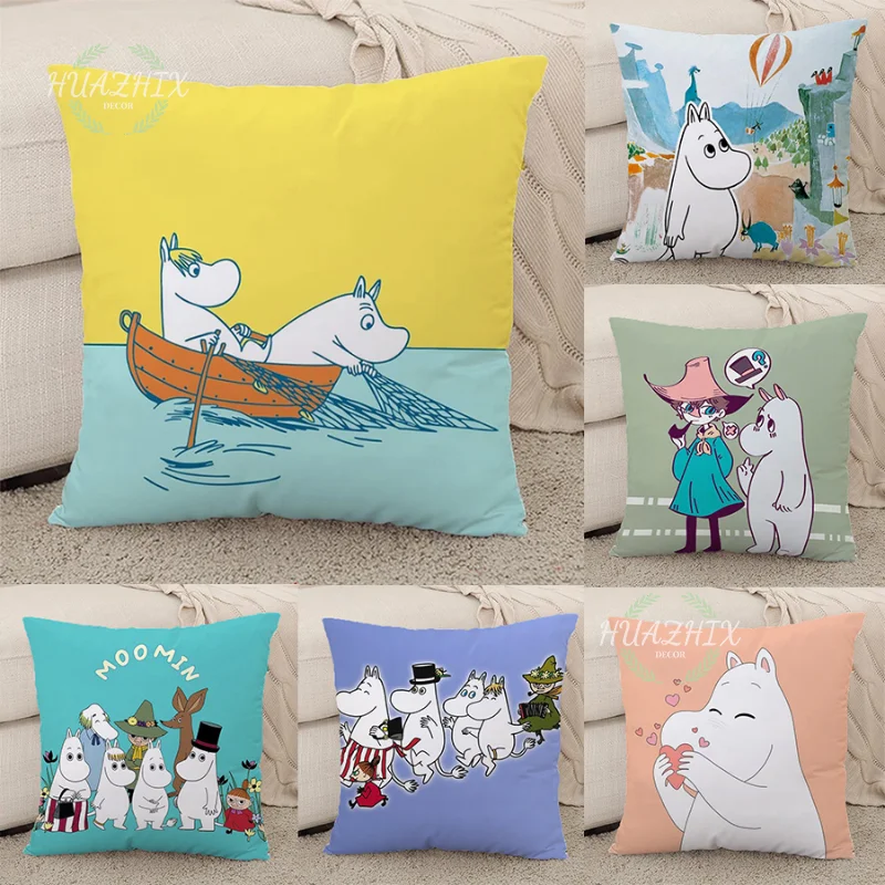 

Cartoon Hippo Peach Skin Pillowcases for Pillows Decor Home Cushion Covers 40x40 Car Sofa Body Pillow Cover 45x45 Living Bed