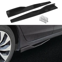 automobile accessories 2pcs 74 5cm universal car side skirt splitter winglet side wing bumper lip bumper blackredcarbon fiber