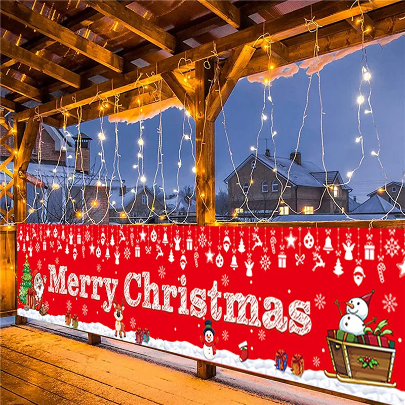 Рождественский Баннер Длинный Знак Для Дверного Проема Подвесной Декоративный
