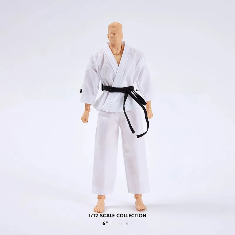 Модные брюки в масштабе 1/12 пальто черно-белый боевой костюм для тхэквондо одежда