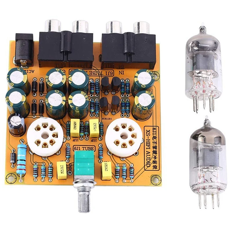 6J1 Tube Amplifiers Board Pre-Amp Amplifier Audio Hifi Channel Class A Volume Control