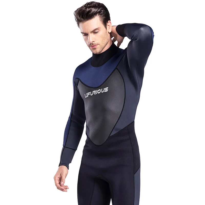 

OULYLAN Men's 3MM Neoprene Wetsuit Thickening Warm Diving Suit Men's Single Surf Diving Snorkeling Swimsuit