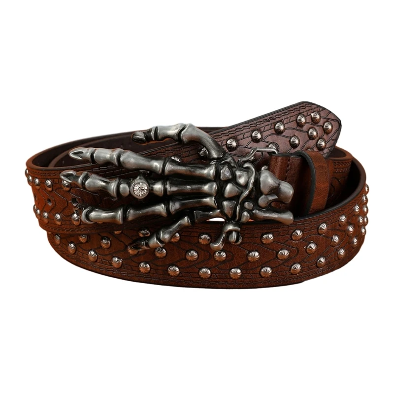 

Adult Harajuku Alloy Rivet Waist Belt for Coat Jean Adjustable Waist Belt