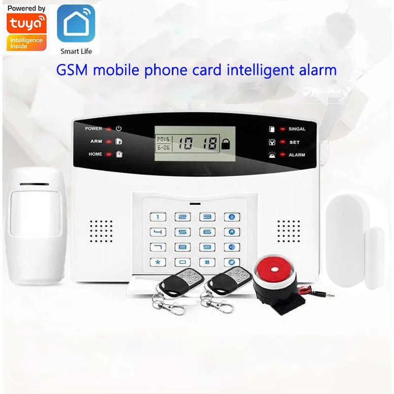Graffiti Smart WIFI+GSM Anti-theft Alarm LCD Screen Mobile Phone Card Intelligent Alarm System Two-way Intercom Security Guard