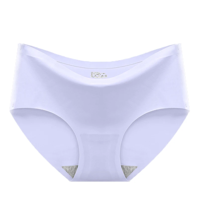 

New Briefs Women Ice Silk Underwear Solid Color Seamless Underpantes Womens Sexy Breathable Underwears Female Comfortable Briefs