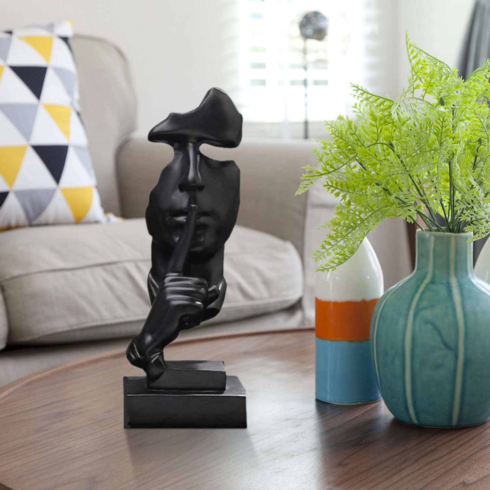 

Статуэтка Бесшумная из смолы в современном стиле, статуэтка для дома, рабочего стола, офиса, украшения, искусство, ремесло, подарок, аксессуа...