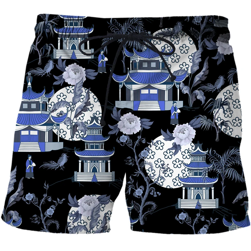 3D Print Japanese style and style Men's shorts casual shorts running shorts Bermuda shorts for men Hip Hop board shorts clothing