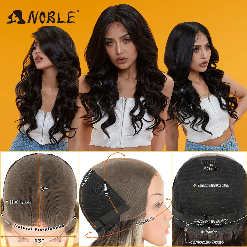 Noble Synthetic Lace Front Wig 26 Inch 13x7 Long Wavy Full Lace Front Wig 30Inch Lace Part Wig Blonde Wigs For Women Lace Wig