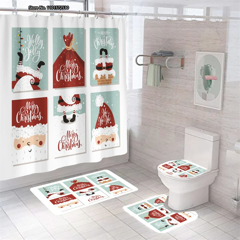 Мультяшная Рождественская елка Серия Hd цифровая печать полиэстер занавеска для