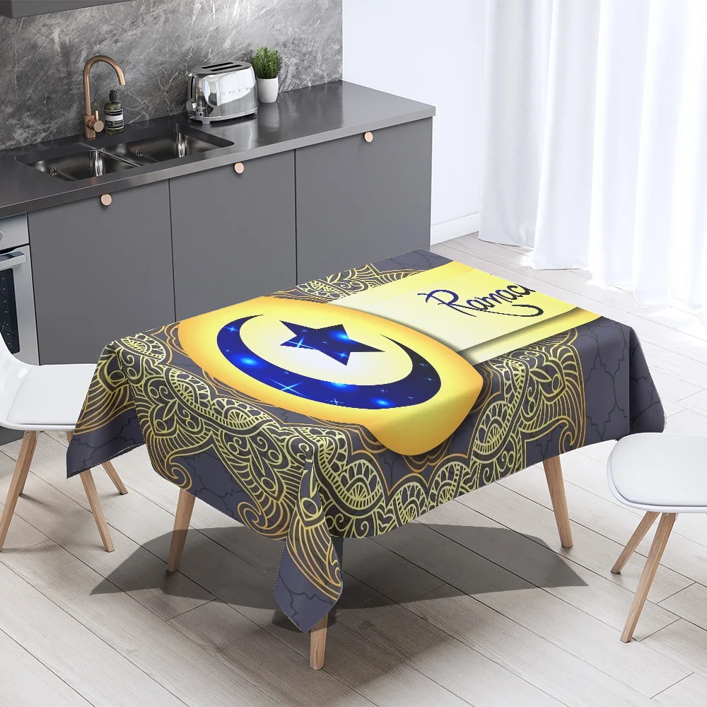 

Tablecloth Table for Restaurant Kitchen Rectangular Decorations Ramadan Festival Home Muslim Islamic Festival Party Decorations