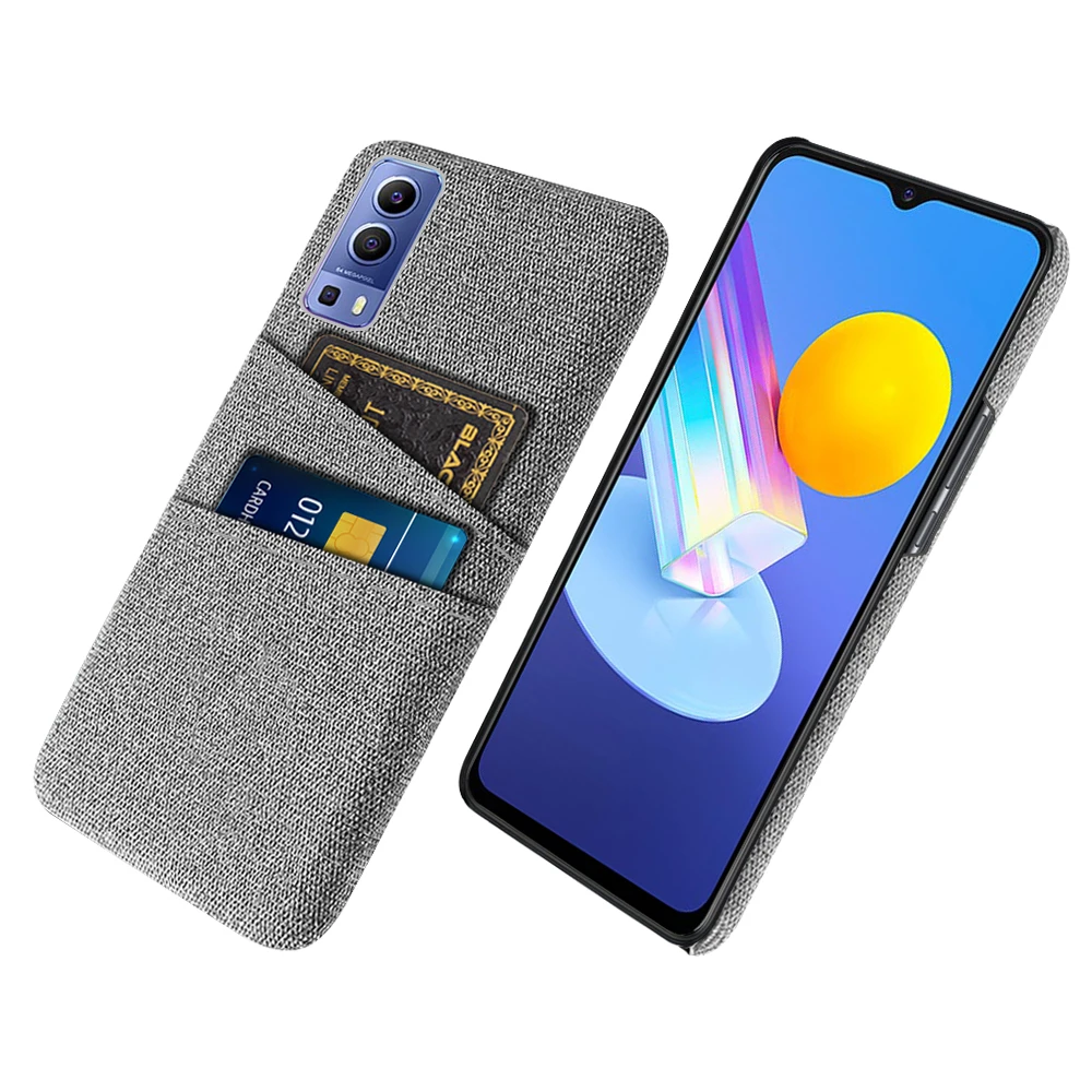 

Cloth Case For Coque Vivo Y72 5G Case Dual Card Fabric Cloth Luxury Cover For Vivo Y72 5G Cases Funda for Vivo Y 72 5G 6.58"