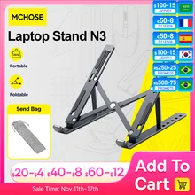 MC N3 Portable Laptop Stand Aluminium Foldable notebook Stand Compatible with 10 to 15.6 Inches Laptops For Macbook Lenovo DELL