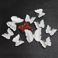12pcs ambilight double layer 3d butterfly wall sticker for wedding decoration room butterflies wall decor fridge magnet stickers
