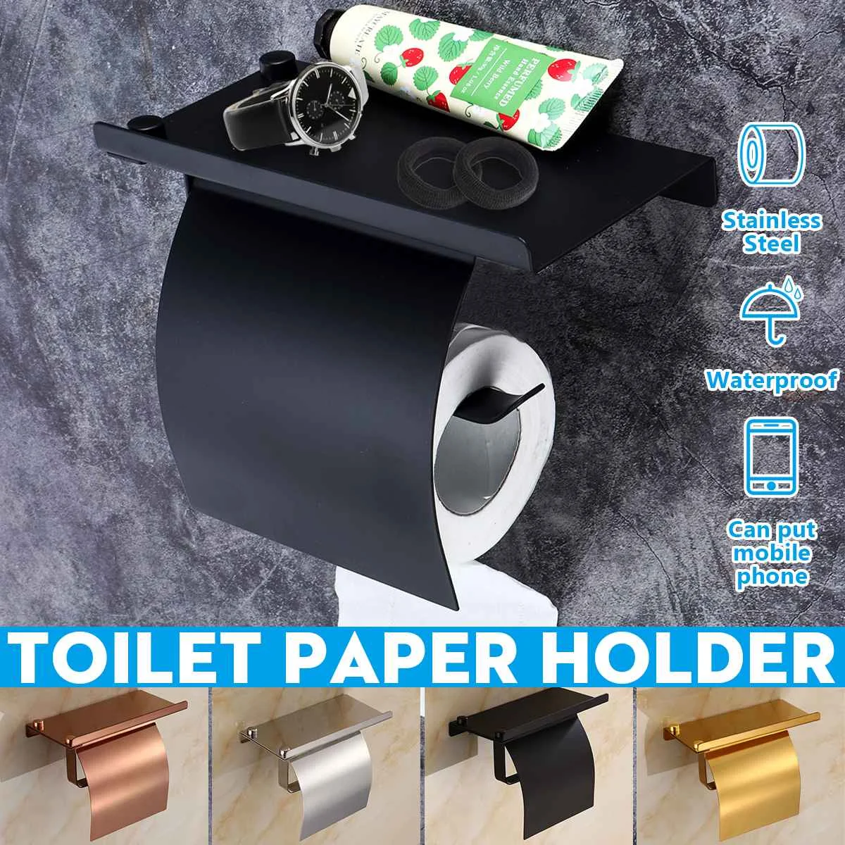 

Держатель для туалетной бумаги настенный из нержавеющей стали