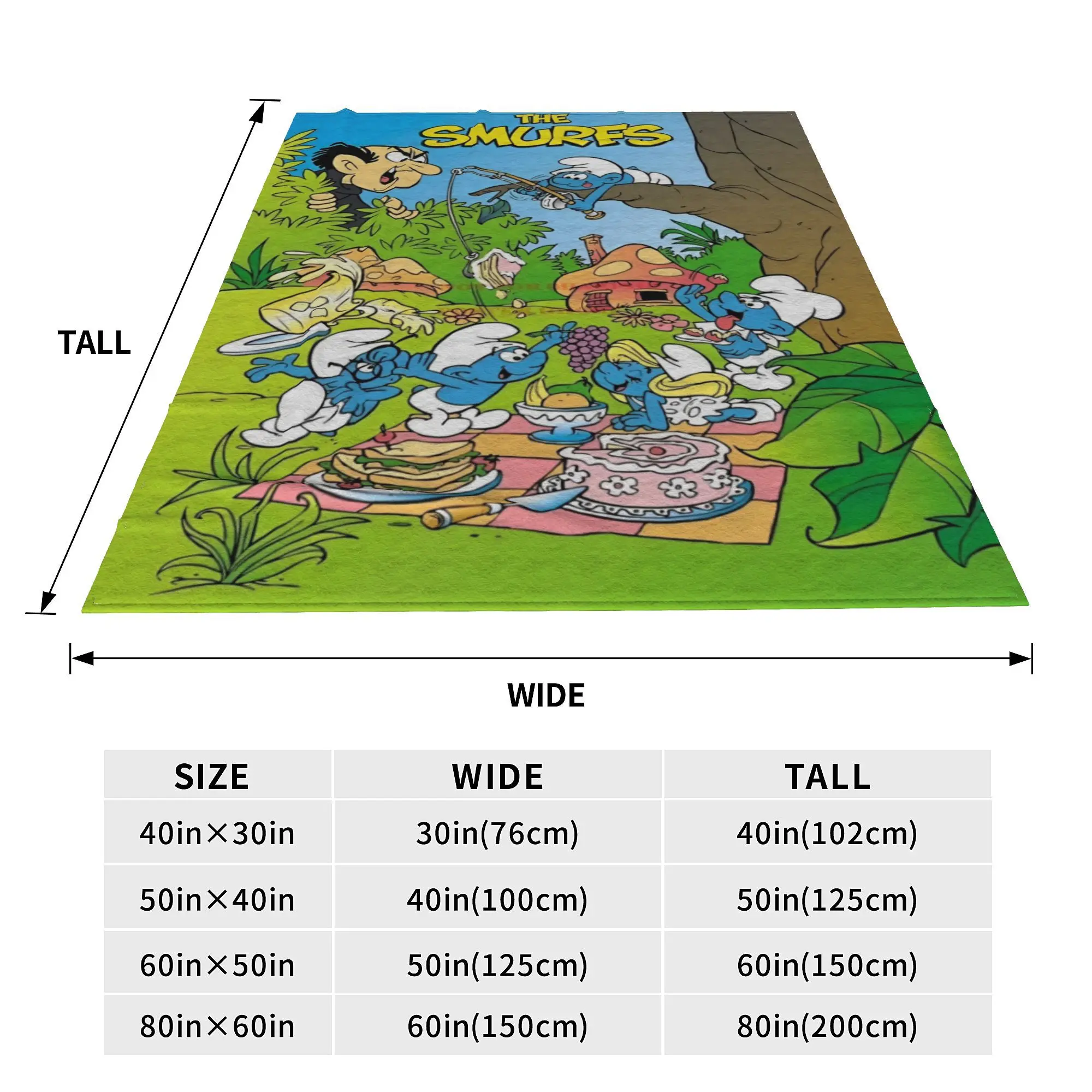 S-Smurfs мультфильм синий эльф одеяло аниме милый флис забавные дышащие пледы для