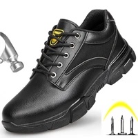 construction safety shoes men oil and water resistant industrial shoes puncture proof work shoes boots men steel toe shoes 2022
