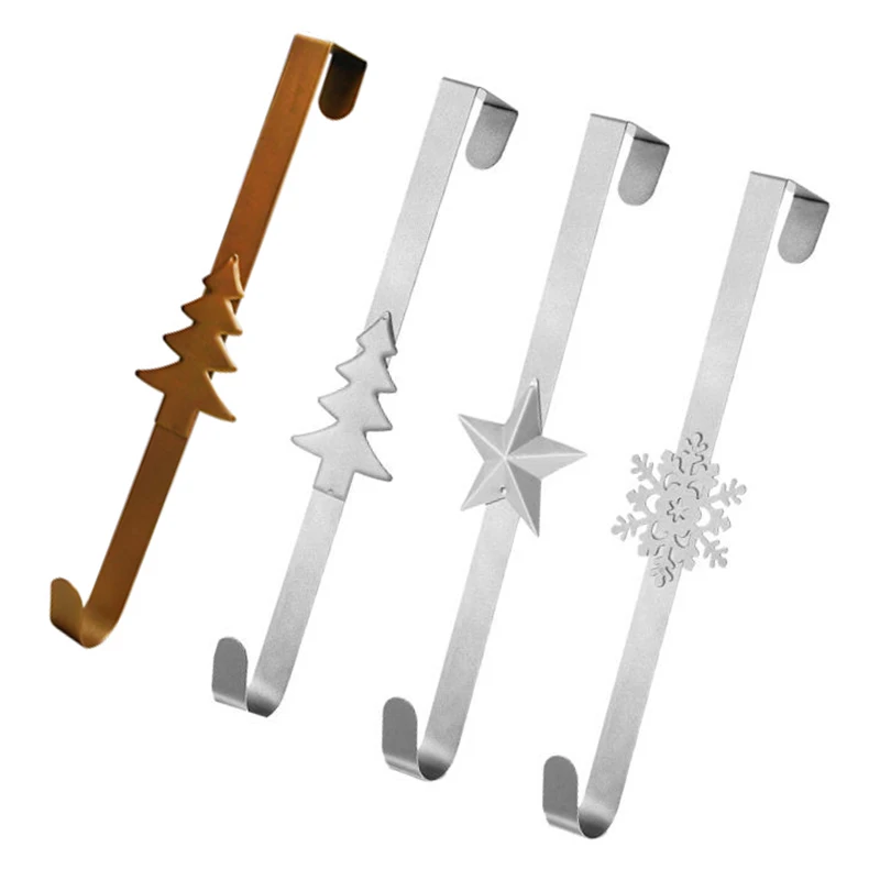 

Christmas Hook Nail-free Metal Ornaments Long Hook Halloween Single Hook Ornament Wreath Door Hanger For Front Door 38cm