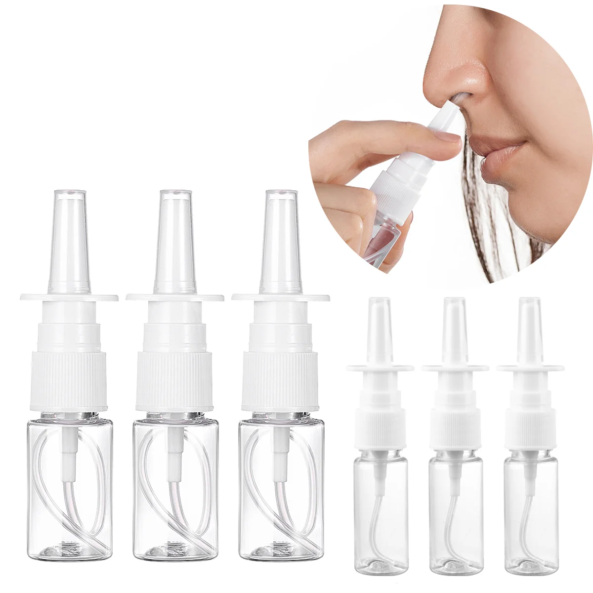 

Spray Nasalsprayer Empty Mist Rhinitis Portable Refillable Fine Pumptravel Nose Container Sprayers Makeupwater Containers Clear