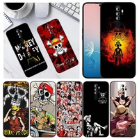 japanese anime one piece for oppo a94 a93 a74 a73 a72 a53s a53 a55 a31 a16k a12e a1k a12 a11 a9 a5 2020 black phone case capa