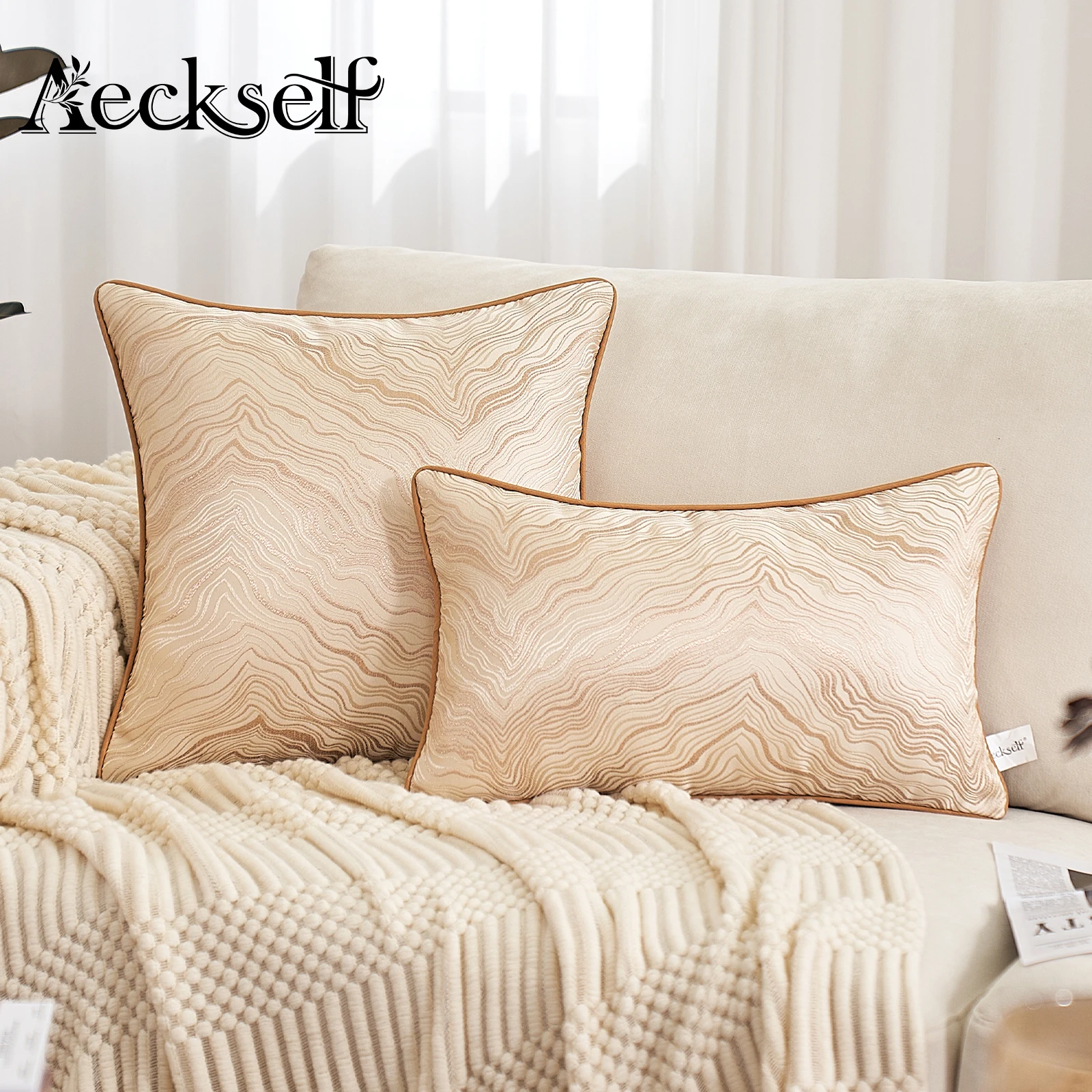 Современная Подушка Aeckself для домашнего декора роскошная подушка в полоску с