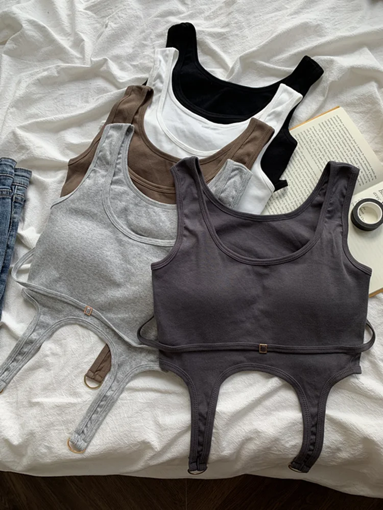 Весна 2023 корейский Sle новый дизайн нерегулярная майка для студенток утягивающий