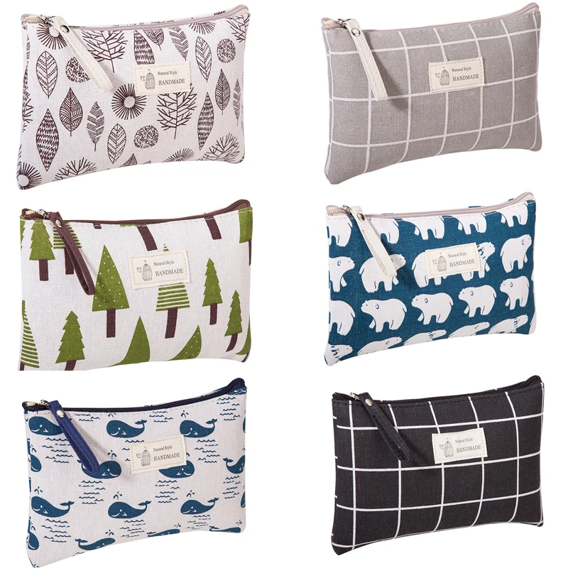 Women Plaid Makeup Bag Cute Cosmetics Travel Lady Zipper Toiletry Pencil Purse Organizer Pouch Wallet Handbags | Багаж и сумки