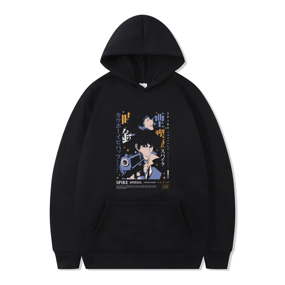 

Anime Cowboy Bebop Spiegel Spike Classic Fashion Comic Print Winter Long Sleeve Thick Simple Loose Casual Men Hoodie Oversized