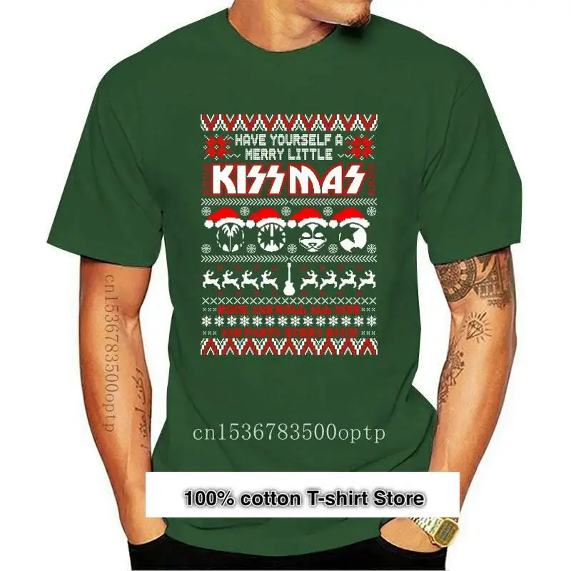 

Модная футболка с надписью «Merry Little KissMas», Новинка