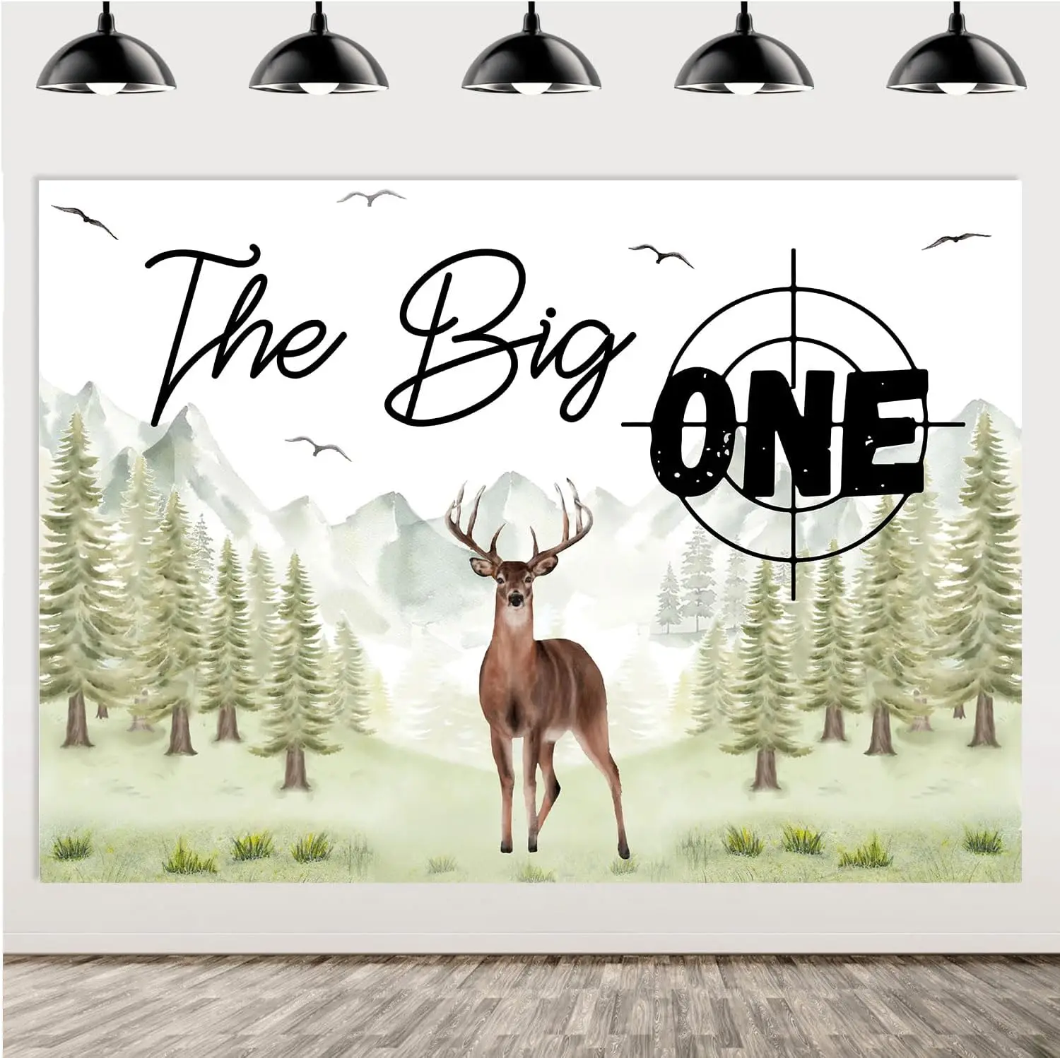 Декорации для фотосъемки KREATWOW с изображением большого оленя на 1-й день рождения