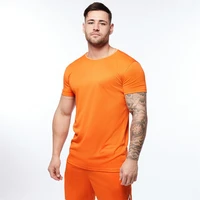 2022 summer new mens t shirt slim fit fashion fitness sportswear polyester mesh quick dry round neck short sleeve top
