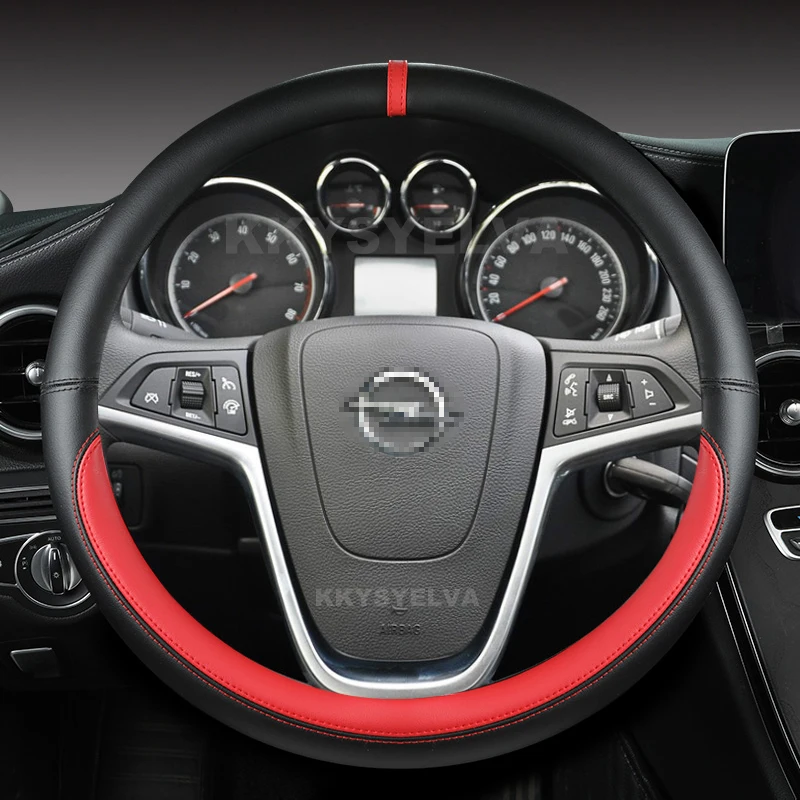 

PU Leather Car Steering Wheel Cover For Opel Mokka 2013-2016 Opel Insignia 2009-2013 Astra J 2010-2015 Meriva Auto Accessories