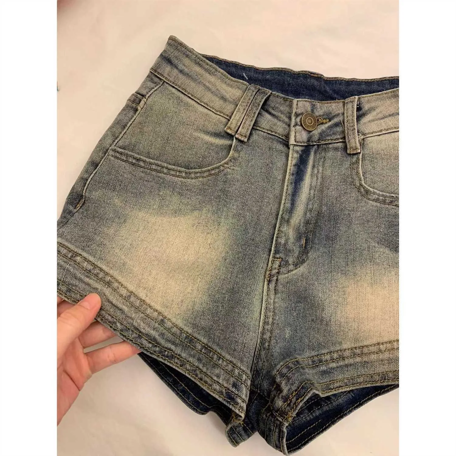 Винтажные микро джинсовые шорты мини женские летние облегающие горячие брюки