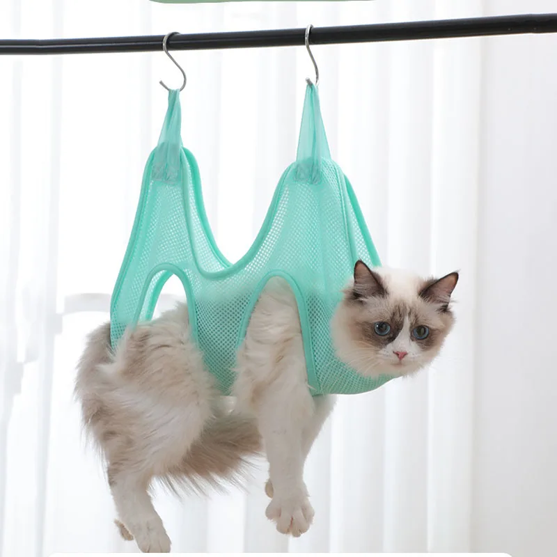

Cat Grooming Hammock Cats Nail Cutting Anti-Scratch Anti-Bite Hammock Pet Bath Trimming Cleaning Hanging Hammock Supplies