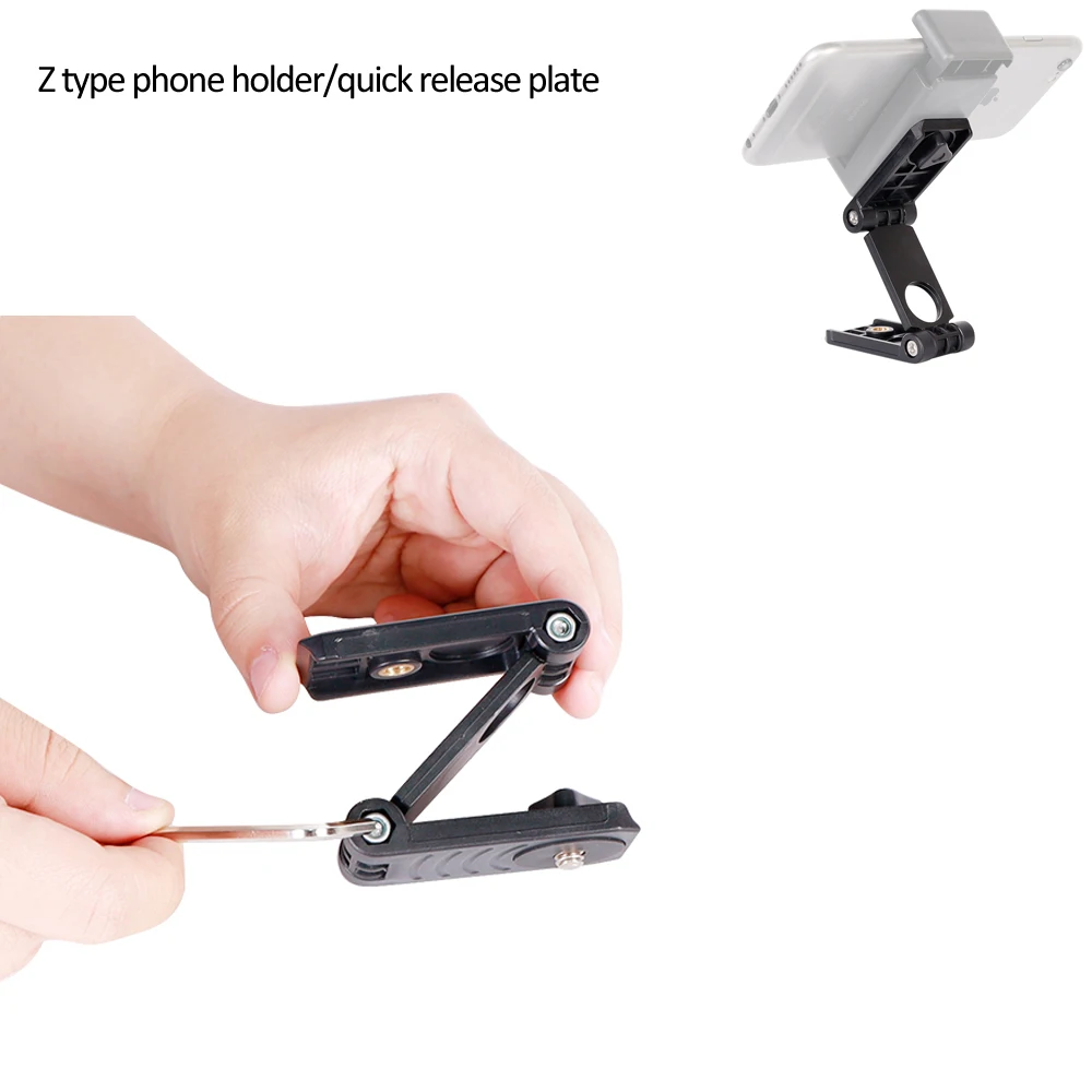 

Mini Foldable Z-Flex Z Type Flash Bracket Camera Tripod Quick Release Plate Tilt Headss