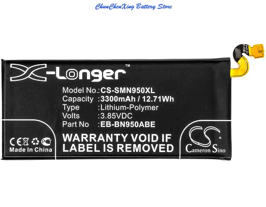 

GreenBattery 3300mAh Battery EB-BN950ABE for Samsung Galaxy Note 8, SM-N9500,N9508, N950D,N950F,N950FD,N950J,N950N, N950U,N950W,