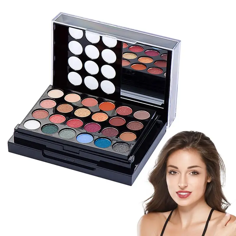 

All In One Makeup Palette Eyeshadow Platte Blush Lip Gloss Eyebrow Powder Beauty Make Up Kit Multi-colors Cosmetics Palette