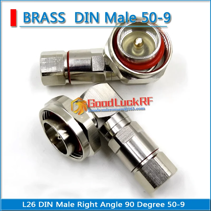 

L29 Din Male right angle 90 degree Clamp Solder 1/2" super flexible feeder RF connector 50-9 Standard Andrew Brass Coaxial