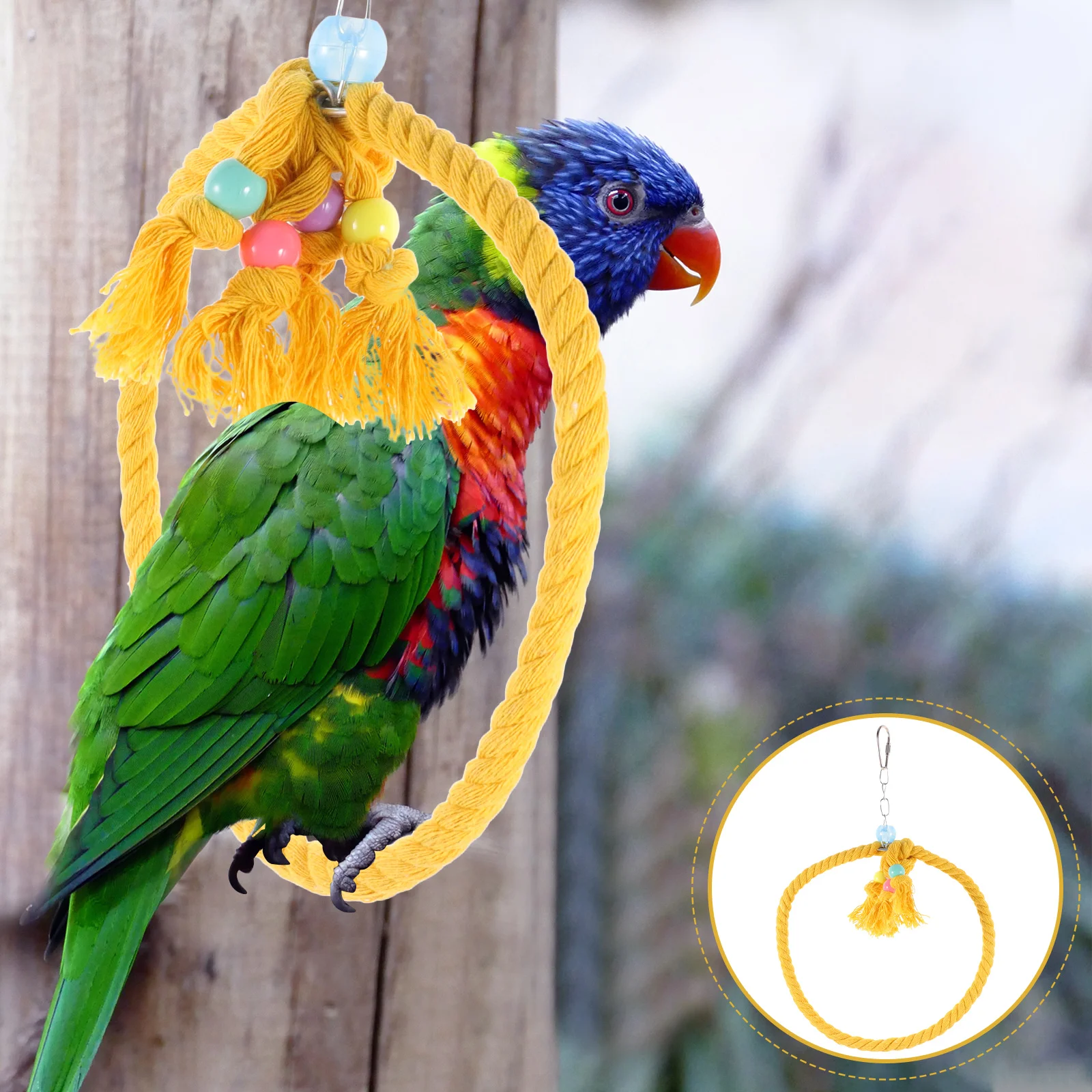 

Parrot Toy Bird Toys Rope Swing Cage Chew Hanging Stand Perch Parakeet Perches Cockatiel Chewing Hammockclimbing Bitebirds