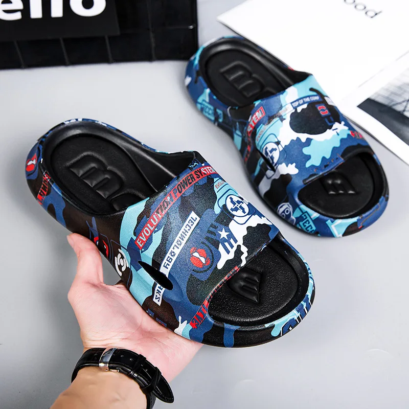 

Large Size Slippers Men's Summer Thick Bottom Outer Wear Trendy Fashion Outdoor EVA Flip Flops for Men Mens Slippers Outdoor