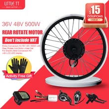 Ebike Conversion Kit 36V 48V 500W with Rear Rotate Hub Motor wheel Set For Electric Bike Conversion Kit with LCD LED display