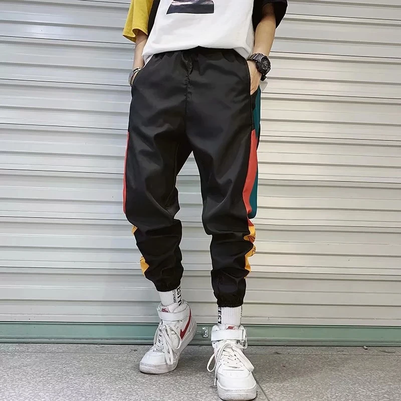 Брюки-Джоггеры мужские в стиле хип-хоп, повседневные штаны-карго, брюки с высоким эластичным поясом, уличная одежда, 2021