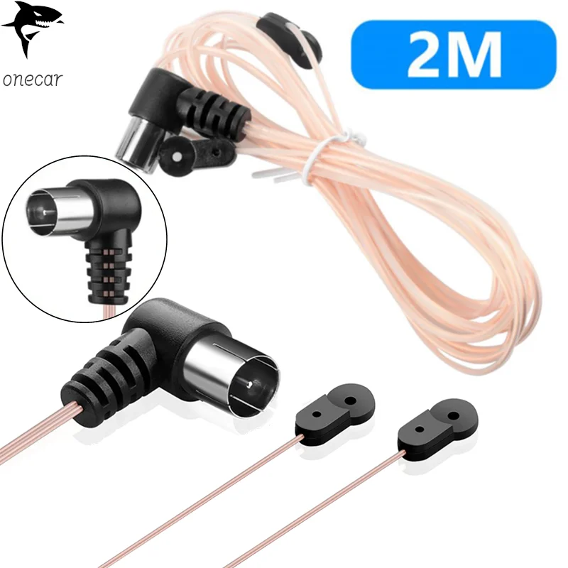 

FM Antenna 75 Ohm F Type Male Plug for Home Radio Stereo Signal Receiver Aerial