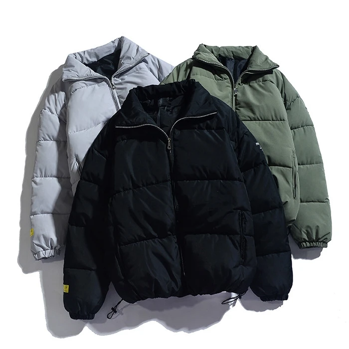 Men's padded jacket Cotton clothes Winter thickening and warmth Solid color Korean version of the student Winter cotton jacket