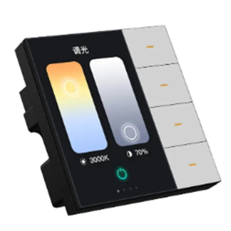 Фото A96T 2X Умная центральная панель управления Tuya Zigbee, настенный выключатель, система беспроводного управления освещением для домашней автоматизации F3-Pro №2